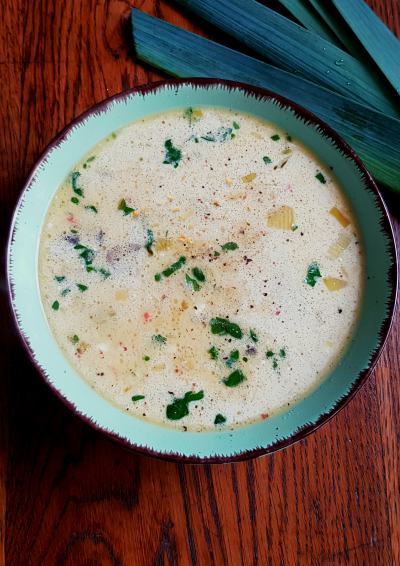 Kremowa zupa z porem keto low carb