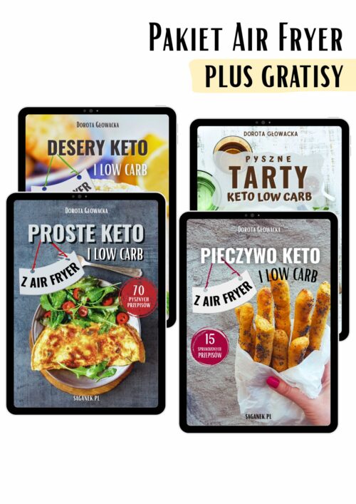 Pakiet Air Fryer Keto i Low Carb — 127 przepisów + 3 bonusy