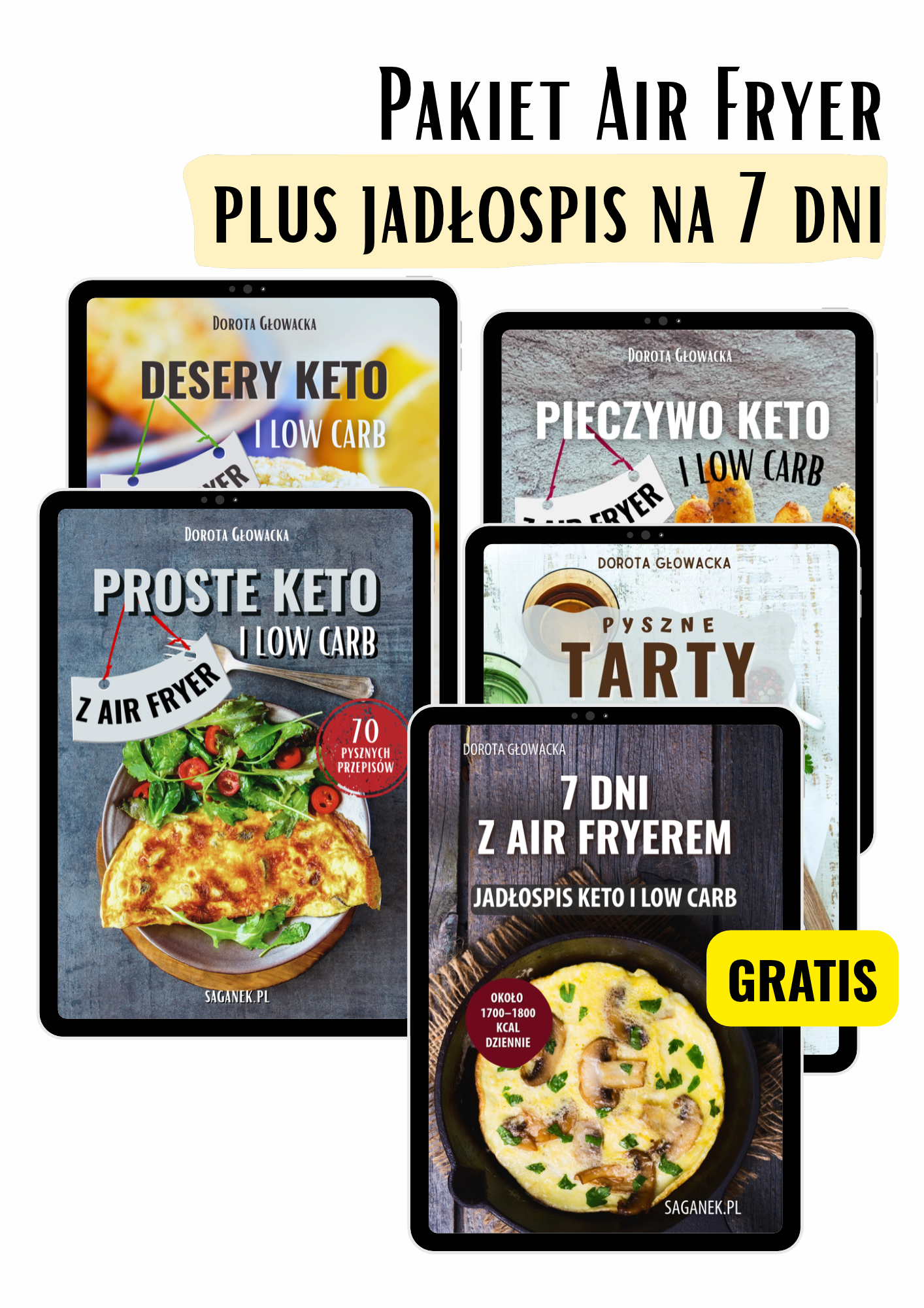 Pakiet Air Fryer Keto i Low Carb – e-booki z przepisami i bonusami