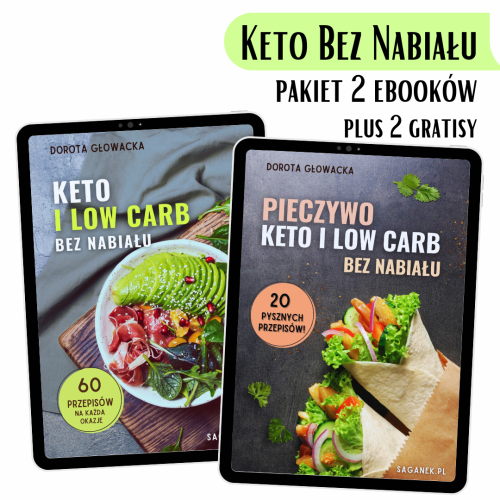 Pakiet Keto Bez Nabiału – 80 przepisów + 2 gratisy (pdf)